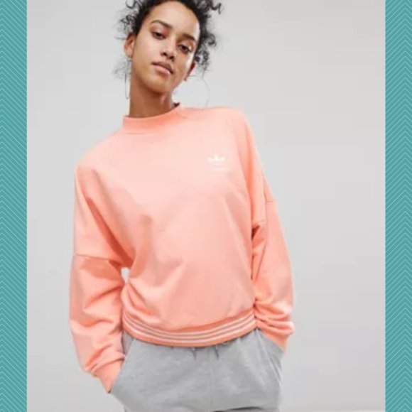 Adidas x Pharrell Williams Orange Mockneck Sweatshirt - Picture 1 of 6